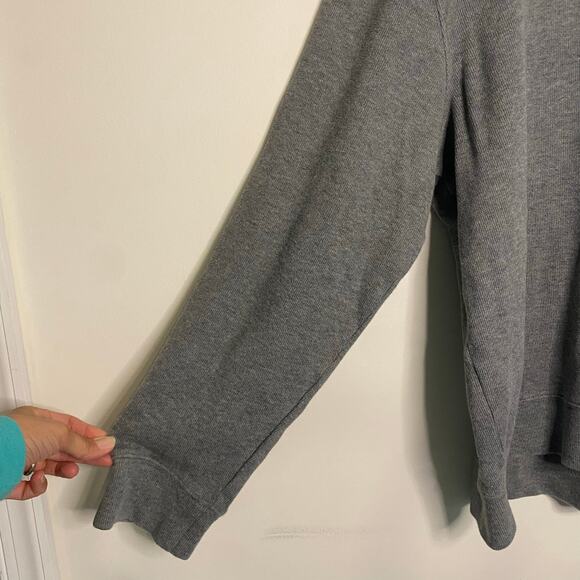 Lands End Mens Gray Pullover Sweater 1/4 Zip Minimalist Preppy Office Size Large - Picture 4 of 16